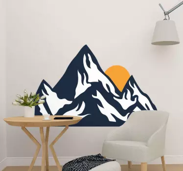 Autocolantes Decorativos de Natureza Montanhas e sol - TenStickers