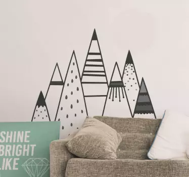 Autocolantes Decorativos de Natureza Montanhas nórdicas cinzentas - TenStickers