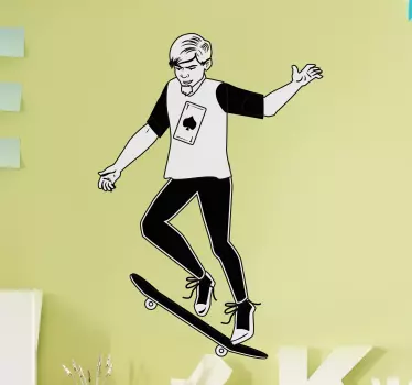 Autocolantes decorativos de outros desportos Figura de skatebord - TenStickers