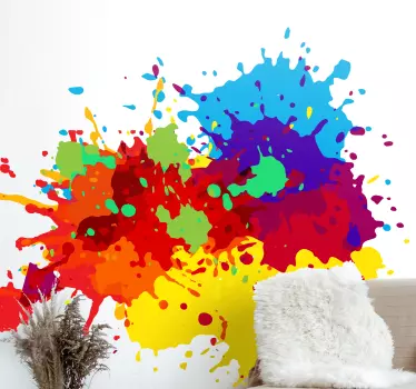 Autocolantes decorativos de padrões abstratos Respingo de cores a - TenStickers