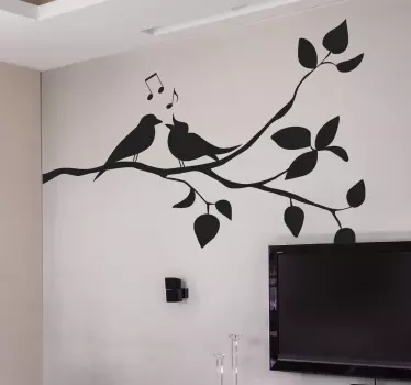 Autocolantes decorativos de pássaros e aves Galho de árvore com p - TenStickers