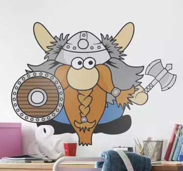 Autocolantes decorativos de personagens Escudo e machado - TenStickers