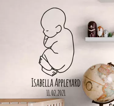 Autocolantes decorativos de pessoas Bebê minimalista personalizad - TenStickers