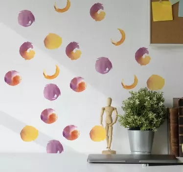 Autocolantes decorativos pontos aquarela - TenStickers