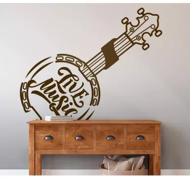 Autocolantes decorativos de rock Instrumento de cordas de violão - TenStickers