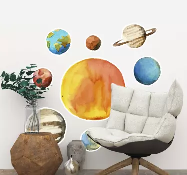 Autocolantes decorativos de viagens e aventuras Aquarela multicor - TenStickers