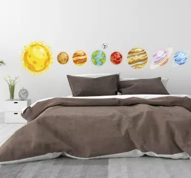 Autocolantes decorativos de viagens e aventuras Sistema solar tod - TenStickers