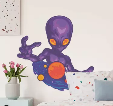 Autocolantes decorativos do espaço Alienígena e seu universo - TenStickers