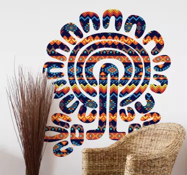 Autocolantes decorativos étnicos árvore asteca - TenStickers