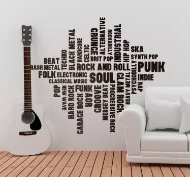 Autocolantes decorativos Musicais Estilos musicais - TenStickers