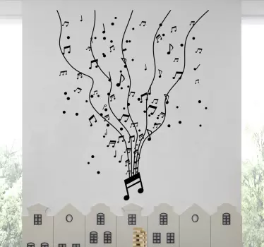Autocolantes decorativos Musicais Glef com notas - TenStickers