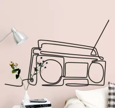 Autocolantes decorativos Musicais Rádio minimalista - TenStickers