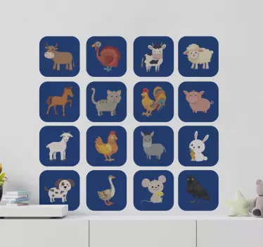 Autocolantes decorativos para animais de quinta Animais - TenStickers