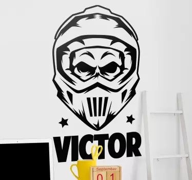 Autocolantes decorativos para motocross Motocross com nome - TenStickers