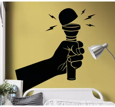 Autocolantes decorativos para quarto infantil Braço segurando mic - TenStickers
