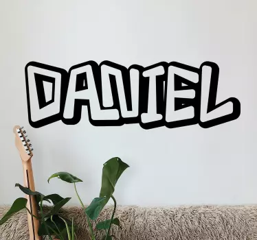 Autocolantes decorativos personalizáveis Texto grafite retro mono - TenStickers