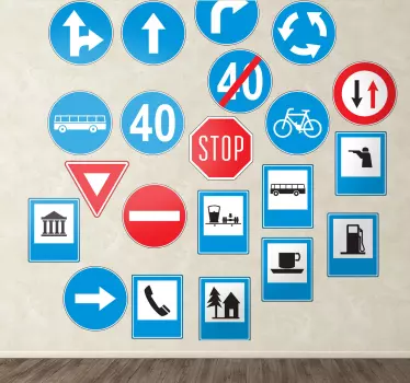 Autocolantes decorativos Sinais de trânsito  - TenStickers