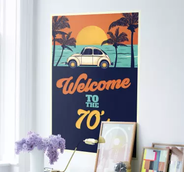 Autocolantes decorativos Vintage Bem-vindo ao autocolante dos ano - TenStickers