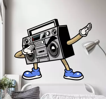 Autocolantes decorativos Vintage Boombox retro - TenStickers