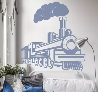 Autocolante decorativo vintage Locomotiva a vapor  - TenStickers
