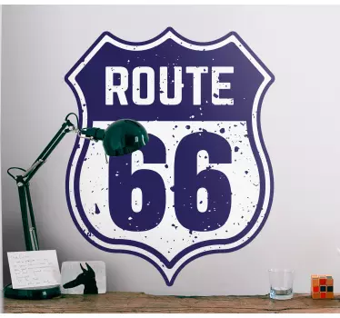 Autocolantes decorativos Vintage Rota 66 - TenStickers