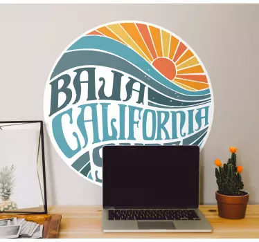 Autocolantes decorativos Vintage Surf baja califórnia - TenStickers