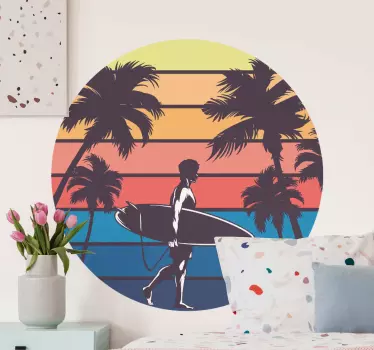 Autocolantes decorativos Vintage Surf havaí - TenStickers