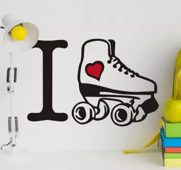 Autocolantes de outros desportos i love patinagem - TenStickers