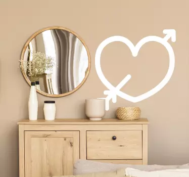 Autocolantes decorativos do Amor Coração e Flecha - TenStickers