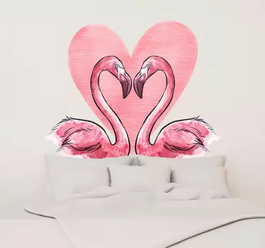 Autocolantes originais flamingo coração - TenStickers