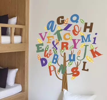 Autocolantes para casa árvore abecedário - TenStickers