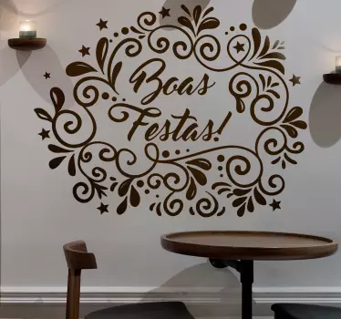 Autocolantes de Natal boas festas - TenStickers