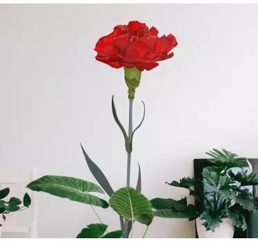 Autocolantes flores Cravo vermelho - TenStickers