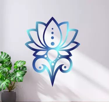 Autocolantes flores Flor de lótus azul - TenStickers
