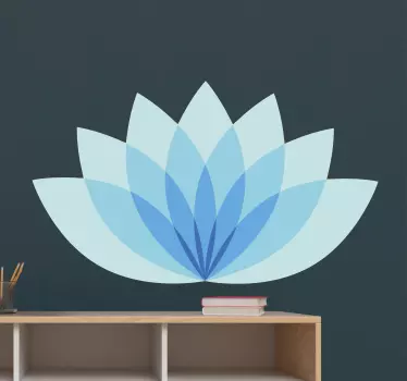 Autocolantes flores Flor de lótus monocromática - TenStickers