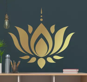 Autocolantes flores Flor de lótus ornamental elegante - TenStickers
