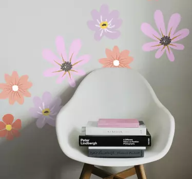 Autocolantes flores Flor rosa mágica - TenStickers