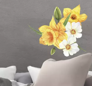 Autocolantes flores Narciso amarelo - TenStickers