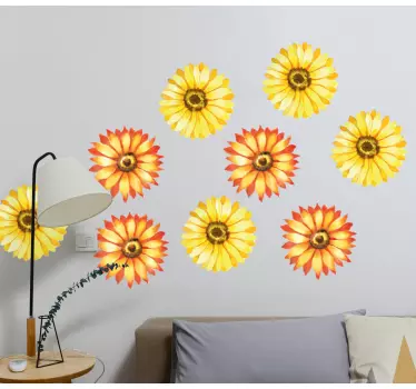 Autocolantes flores Pacote de girassóis - TenStickers