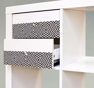 Autocolantes para móveis geometrico preto e branco - TenStickers