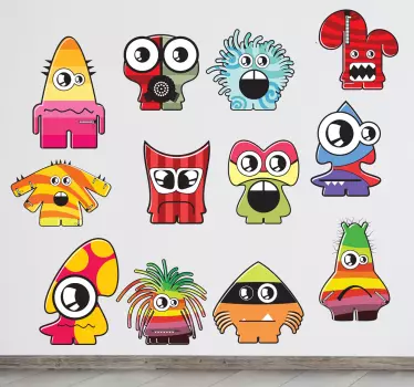 Autocolantes infantis monstros divertidos - TenStickers