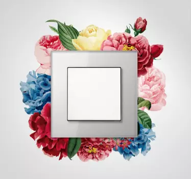 Vinil  para interruptor Troca de flores da primavera - TenStickers