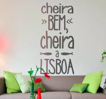 Autocolantes com cidades e países cheira a lisboa - TenStickers
