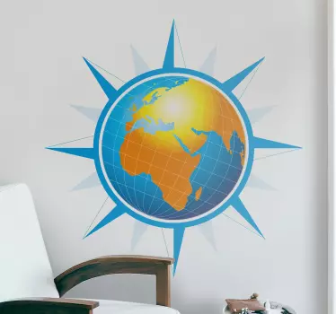 Autocolantes de viagens e aventuras mundo rosa-dos-ventros - TenStickers