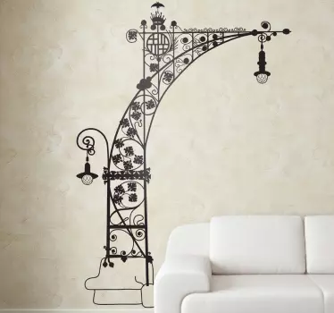 Autocolantes para sala de jantar Poste de Luz Gaudi - TenStickers