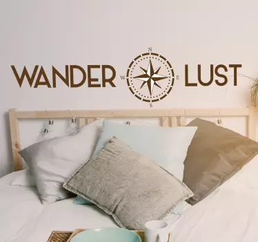 Autocolantes de viagens e aventuras wanderlust bussula - TenStickers