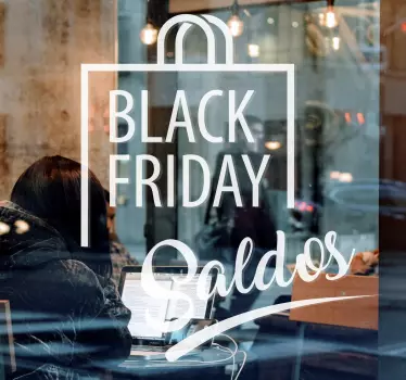 Autocolantes Promoções Black Friday Saco Saldos - TenStickers