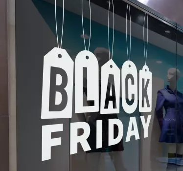 Autocolantes para montras Promoções Black Friday - TenStickers