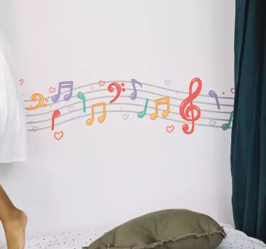 Autocolantes para casa notas musicais - TenStickers