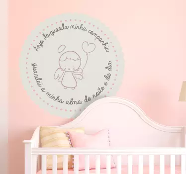 Autocolante para quarto de bebé anjo da guarda - TenStickers
